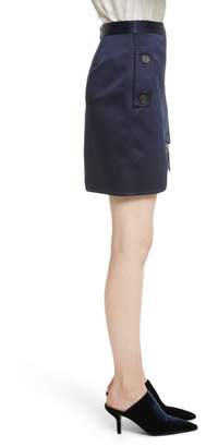 Self-Portrait Satin Utility Miniskirt
