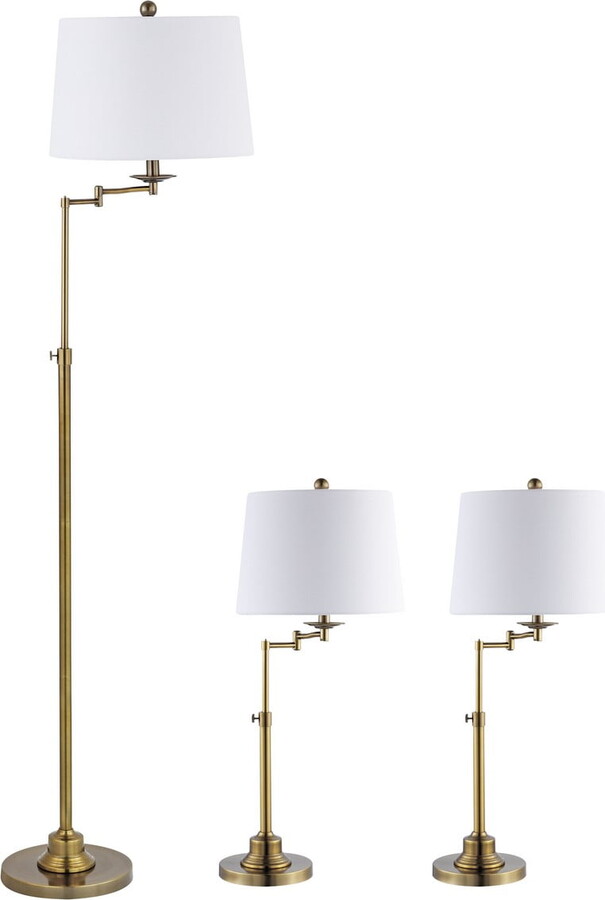 SAFAVIEH Nadia Modern Table Lamps, Brass Gold, Set of 3
