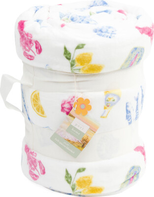 TJMAXX Plush Italian Marketplace Blanket, Polyester