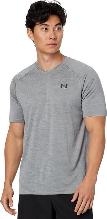 Under Armour UA Techtm V-Neck Men's Clothing Steel/Black : 4XL, Polyester