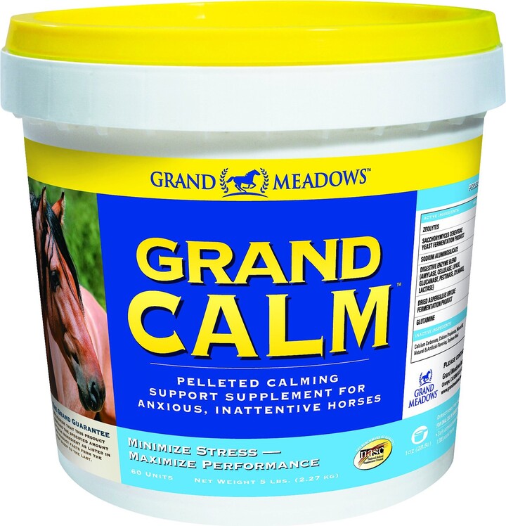 Grand Meadows Grand Calm Pellets Horse Supplement, 5-lb tub