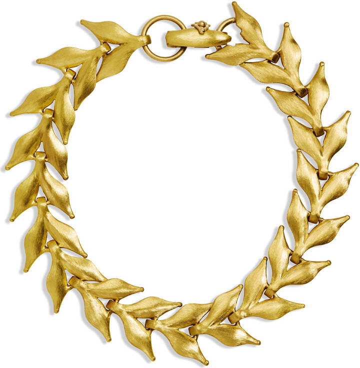 Cathy Waterman Flexible Wheat Yellow Gold Bracelet