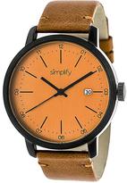 Thumbnail for your product : Simplify The 2500 Collection SIM2506 Men's Watch with Leather Strap