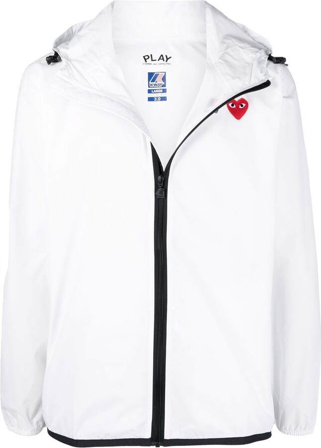 Comme des Garçons PLAY Cdg Play X K-Way Zipped Hooded Unisex Jacket