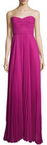 Thumbnail for your product : Parker Sweetheart-Neck Plisse Gown, Hot Magenta