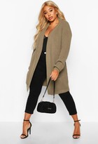 Thumbnail for your product : boohoo Plus Boyfriend Knitted Cardigan