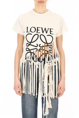 Loewe Logo Fringed T-shirt
