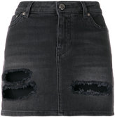 Givenchy - distressed denim mini skirt - women - coton/Spandex/Elasthanne - 38