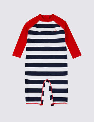Marks and Spencer All in One Striped Swimsuit (3 Months - 7 Years)