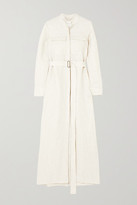 Thumbnail for your product : BONDI BORN Belted Linen Maxi Dress - White