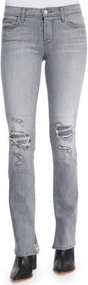 J Brand Jeans Mid-Rise Rail Distressed Denim Jeans