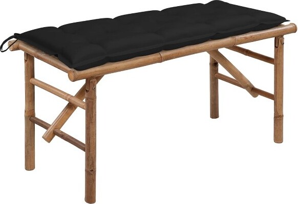 HBEZON GardenBenchBambooBambooFabric(100%Polyester)Medium