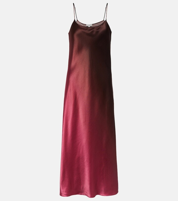 Vince Ombre satin slip dress