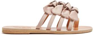Ancient Greek Sandals Hara bow-embellished satin slides