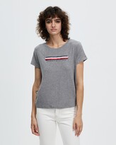 Thumbnail for your product : Tommy Hilfiger Women's Grey T-Shirts - Lounge Logo SeaCell T-Shirt - Size S at The Iconic