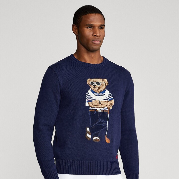 Polo Ralph Lauren Bear Cotton-Blend Sweater - ShopStyle