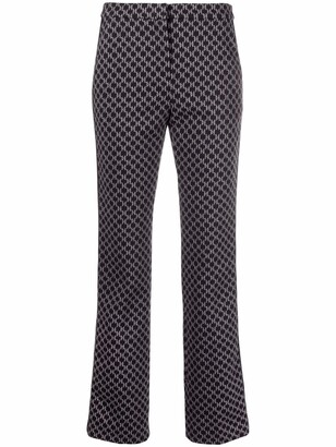 Karl Lagerfeld Paris Punto monogram straight leg trousers