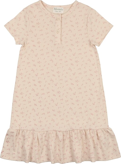 Manière Girls' Printed Gauze Short Sleeve Dress - Little Kid