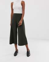 Thumbnail for your product : ASOS Design DESIGN cropped wide leg pant in crepe
