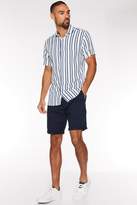 Thumbnail for your product : Quiz Short Sleeve Pinstripe Shirt in White