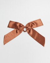 Thumbnail for your product : ASOS DESIGN hair scarf in chocolate satin