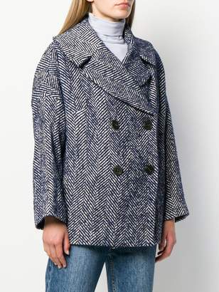 Semi-Couture Semicouture herringbone print coat