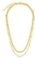 Thumbnail for your product : Sterling Forever Double Layer Beaded Chain Necklace, 16