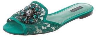 Dolce & Gabbana Jewel-Embellished Slide Sandals
