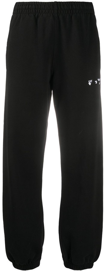off white logo print track pants