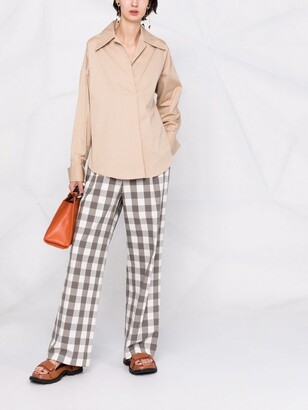 Jejia Checked Wide-Leg Trousers