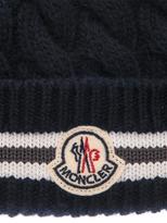 Thumbnail for your product : Moncler Cable-knit wool-blend beanie