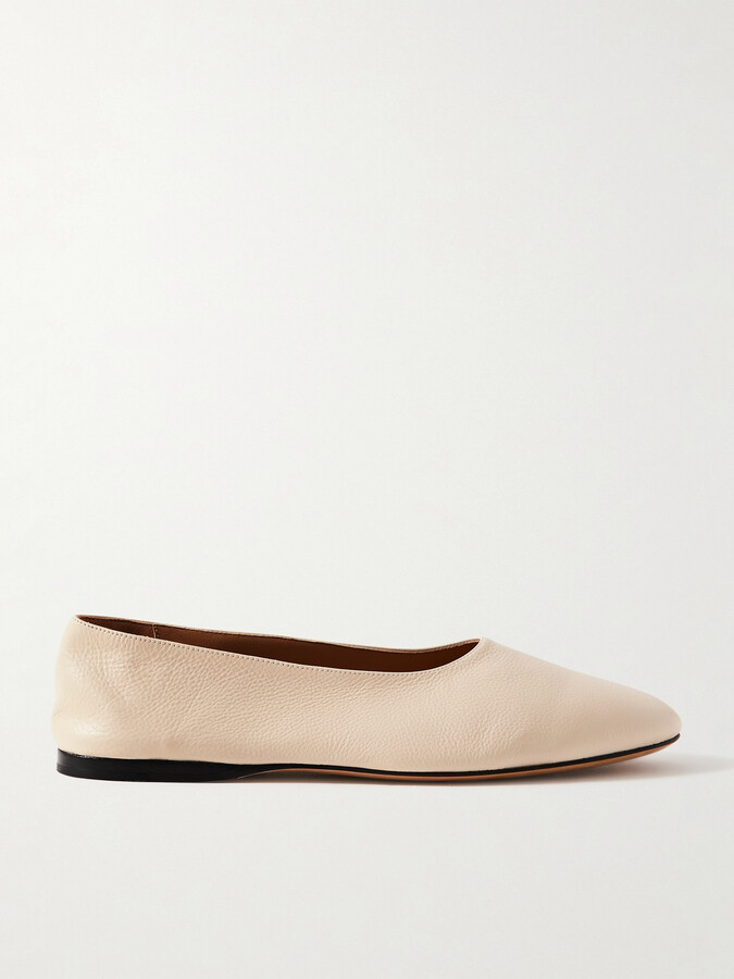 The Row Awar Leather Ballet Flats - Neutrals