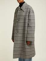 Thumbnail for your product : Raf Simons Single-breasted Checked Coat - Womens - Black White