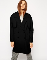 Thumbnail for your product : ASOS Coat In Cocoon Fit With Stormflaps