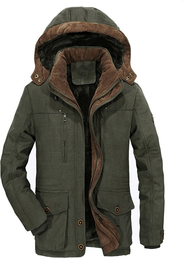 Parka D'hiver Pour Homme 2023 - Doudoune Polaire Avec Capuche - Coupe Longue, Poches - Style Décontracté élégant