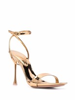 Thumbnail for your product : Gianvito Rossi Spice Ribbon 95mm metallic-effect sandals
