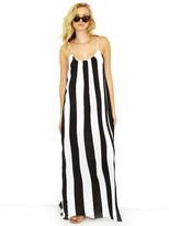Thumbnail for your product : Show Me Your Mumu Trapeze Maxi Dress in Black and White Stripe