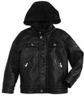 Thumbnail for your product : Urban Republic Boys' Hooded Faux-Leather Jacket - Little Kid, Big Kid