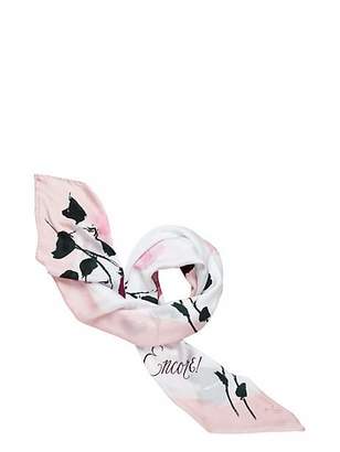 Kate Spade Rose silk square scarf