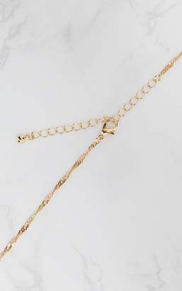 PrettyLittleThing Gold Renaissance Pendant Drop Necklace