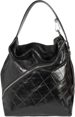 Proenza Schouler Asymmetrical Zip Embossed Hobo Bag