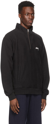 Stussy Black Overdyed Mock Sweatshirt
