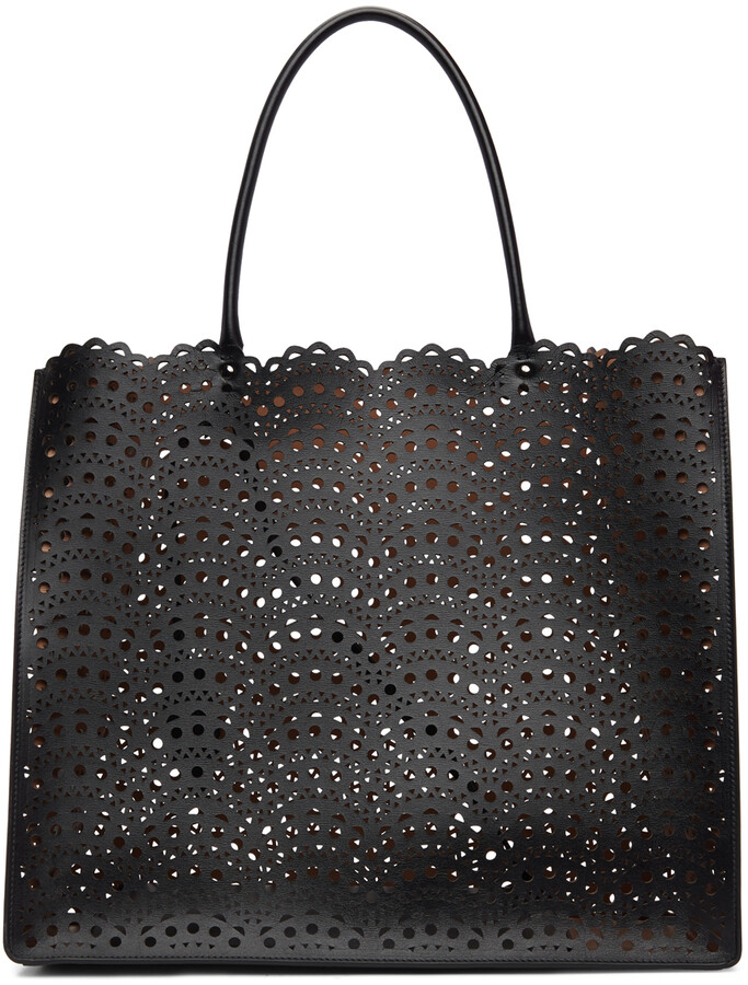 Alaia Black Vienne Vague Mina 36 Tote Shopstyle Shoulder Bags