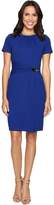Thumbnail for your product : Ellen Tracy Short Sleeved Luxe Stretch Dress w/ Buckle Detail
