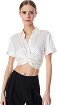 Thumbnail for your product : Alice + Olivia Phebe Twist Front Button Down Top