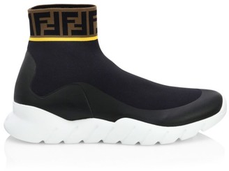 fendi logo sock runners