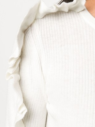 See by Chloe Ruffle-Trimmed Ribbed Jumper