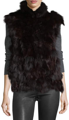 Adrienne Landau Fur Open-Front Vest