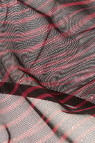 Thumbnail for your product : Les Girls Les Boys - Zebra-print Stretch-tulle Briefs - Burgundy