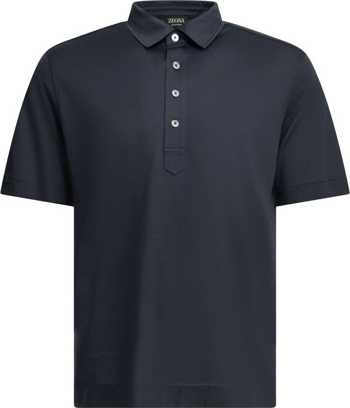 Ermenegildo Zegna Leggerissimo Button-Down Polo Shirt